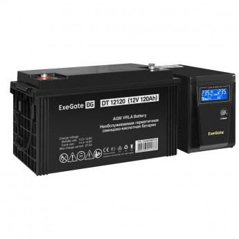Комплект EXEGATE ИБП EX295986RUS + батарея 120Aч EX282988RUS 1шт Комплект EXEGATE ИБП EX295986RUS + батарея 120Aч EX282988RUS 1шт