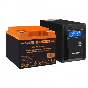 Комплект EXEGATE ИБП EX295986RUS + батарея 40Aч EX282979RUS 1шт Комплект EXEGATE ИБП EX295986RUS + батарея 40Aч EX282979RUS 1шт