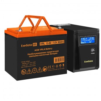 Комплект EXEGATE ИБП EX295986RUS + батарея 80Aч EX285654RUS 1шт Комплект EXEGATE ИБП EX295986RUS + батарея 80Aч EX285654RUS 1шт
