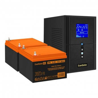 Комплект EXEGATE ИБП EX295988RUS + батарея 26Aч EX285663RUS 2шт