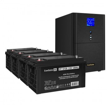 Комплект EXEGATE ИБП EX295990RUS + батарея 120Aч EX282988RUS 4шт Комплект EXEGATE ИБП EX295990RUS + батарея 120Aч EX282988RUS 4шт