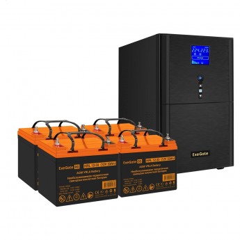 Комплект EXEGATE ИБП EX295990RUS + батарея 33Aч EX285664RUS 4шт Комплект EXEGATE ИБП EX295990RUS + батарея 33Aч EX285664RUS 4шт