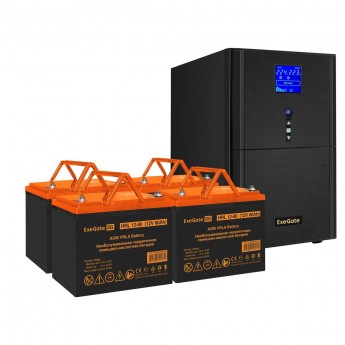 Комплект EXEGATE ИБП EX295990RUS + батарея 80Aч EX285654RUS 4шт Комплект EXEGATE ИБП EX295990RUS + батарея 80Aч EX285654RUS 4шт