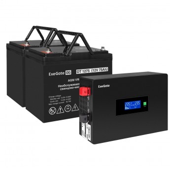 Комплект EXEGATE ИБП EX295994RUS + батарея 75Aч EX282983RUS 2шт Комплект EXEGATE ИБП EX295994RUS + батарея 75Aч EX282983RUS 2шт
