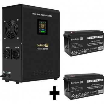 Комплект EXEGATE ИБП EX295998RUS + батарея 150Aч EX282990RUS 2шт Комплект EXEGATE ИБП EX295998RUS + батарея 150Aч EX282990RUS 2шт