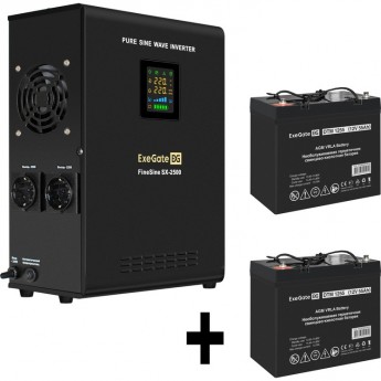 Комплект EXEGATE ИБП EX296002RUS + батарея 55Aч EX285667RUS 2шт Комплект EXEGATE ИБП EX296002RUS + батарея 55Aч EX285667RUS 2шт