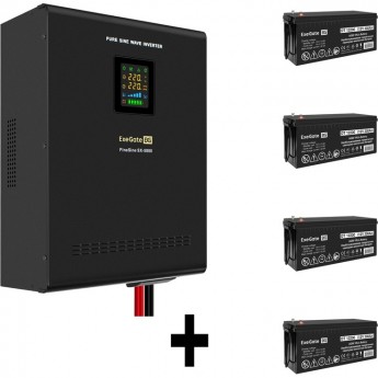 Комплект EXEGATE ИБП EX296004RUS + батарея 200Aч EX282991RUS 4шт Комплект EXEGATE ИБП EX296004RUS + батарея 200Aч EX282991RUS 4шт