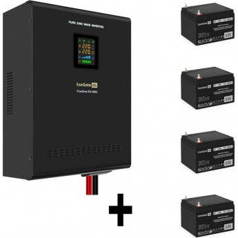 Комплект EXEGATE ИБП EX296004RUS + батарея 26Aч EX282970RUS 4шт Комплект EXEGATE ИБП EX296004RUS + батарея 26Aч EX282970RUS 4шт