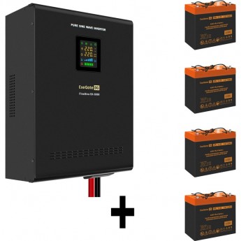 Комплект EXEGATE ИБП EX296004RUS + батарея 55Aч EX285652RUS 4шт Комплект EXEGATE ИБП EX296004RUS + батарея 55Aч EX285652RUS 4шт