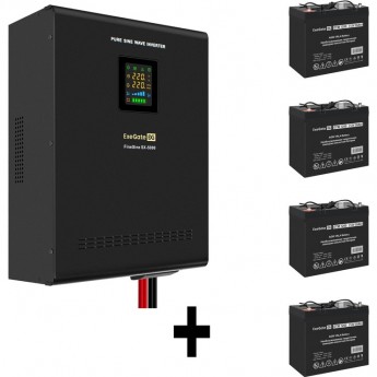 Комплект EXEGATE ИБП EX296004RUS + батарея 55Aч EX285667RUS 4шт Комплект EXEGATE ИБП EX296004RUS + батарея 55Aч EX285667RUS 4шт