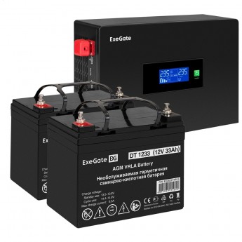 Комплект ИБП EXEGATE IDEALSINE SR-1500.LCD.2SH + батарея 33Aч, 2 шт Комплект ИБП EXEGATE IDEALSINE SR-1500.LCD.2SH + батарея 33Aч, 2 шт