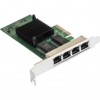 Сетевой адаптер EXEGATE EXE-I350-T4V2 ( NHI350AM4) Сетевой адаптер EXEGATE EXE-I350-T4V2 ( NHI350AM4)