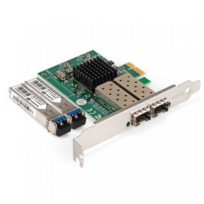 Сетевой адаптер SFP EXEGATE EXE-82576-F2 + Трансивер EXEGATE EXT-1G-SM1310-LC2-20KM EX298938RUS