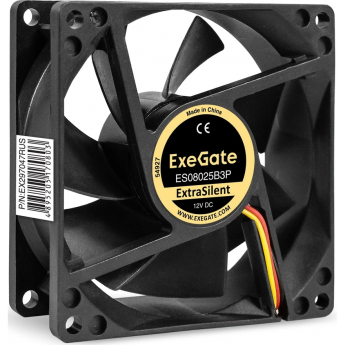 Вентилятор 12В DC EXEGATE EXTRASILENT ES08025B3P