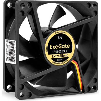 Вентилятор 12В DC EXEGATE EXTRASILENT ES08025S3P
